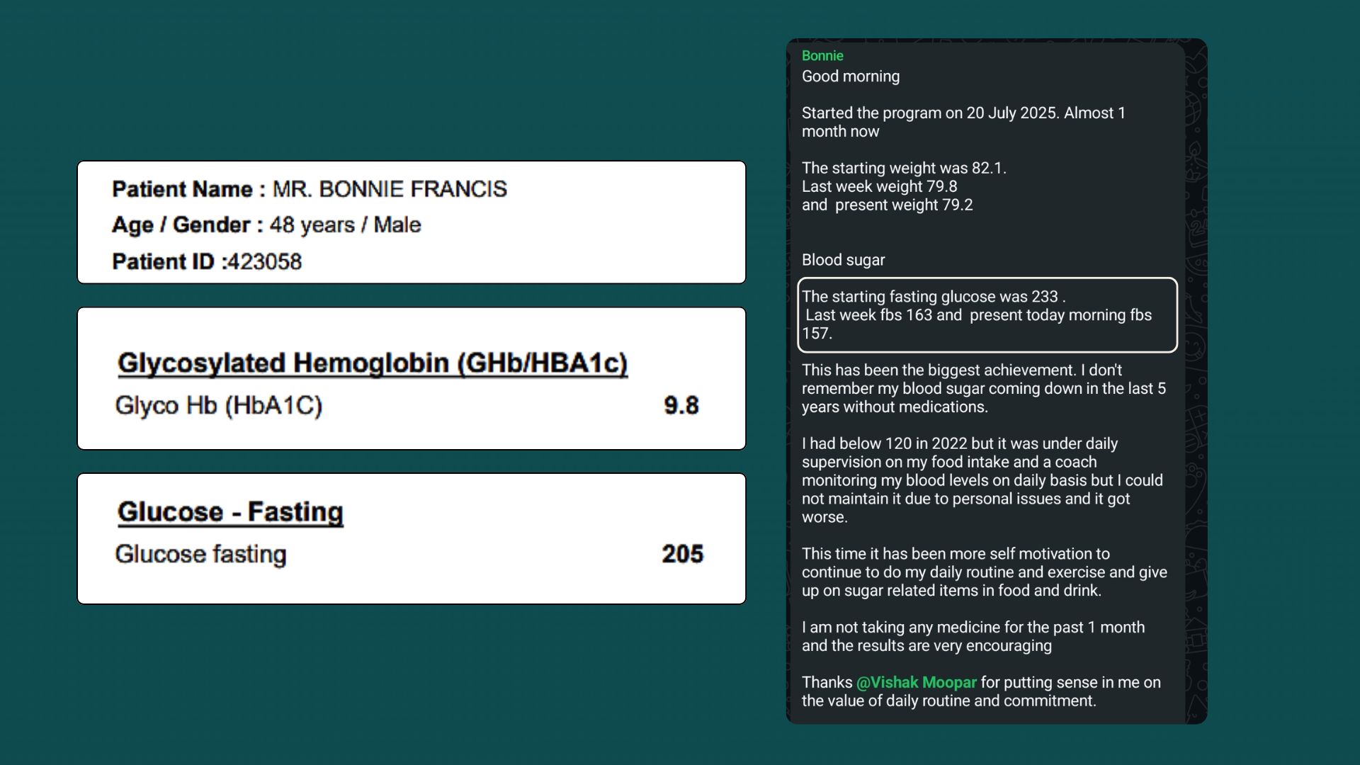 Bonnie's lab reports and progress message